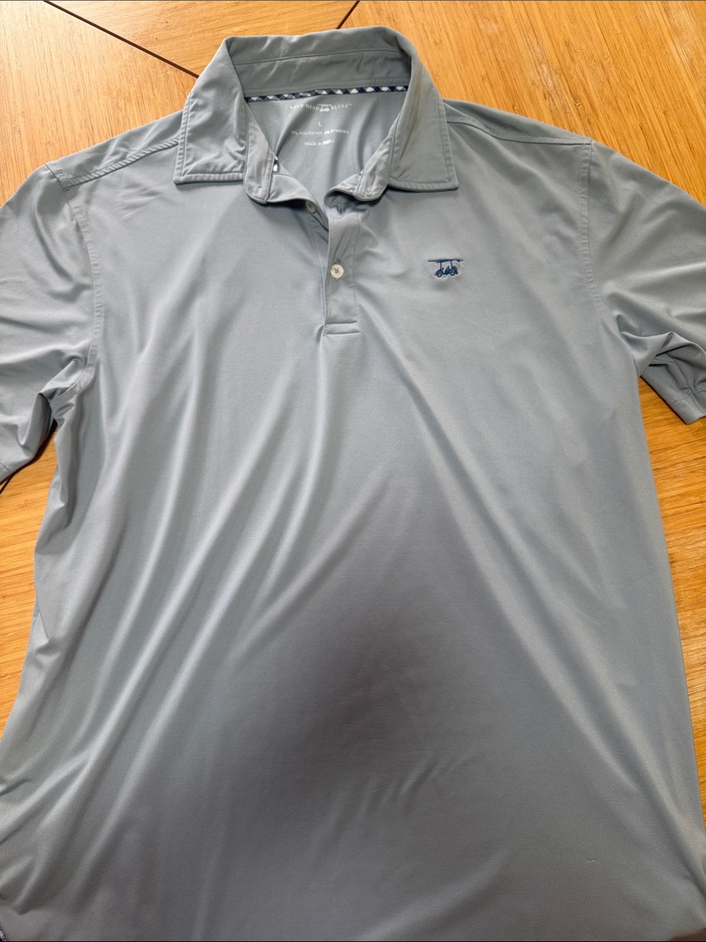 Men's Performance Polo with Subtle Chest Logo - Gray